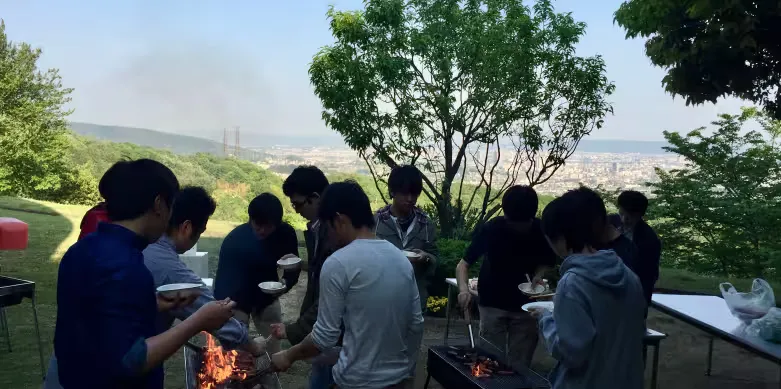 L棟でのバーベキュー