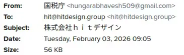 メールのfrom